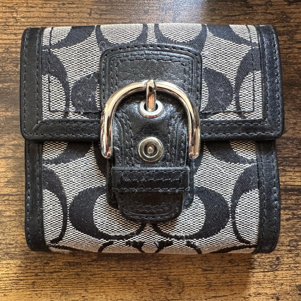 Coach Black and Gray Wallet